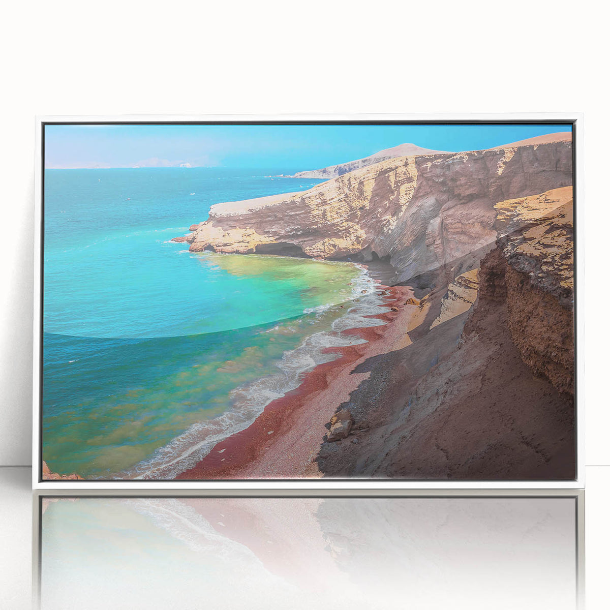 Acrylic print of a South American scenery in Peru, featuring muted earth tones, perfect for modern art wall decor.