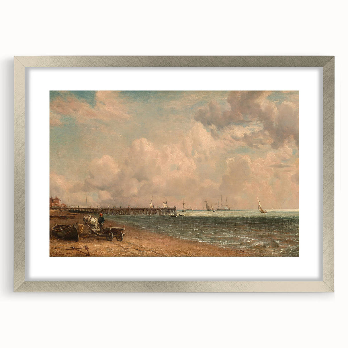 Romantic Era Art: "Yarmouth Jetty" (1822) by John Constable