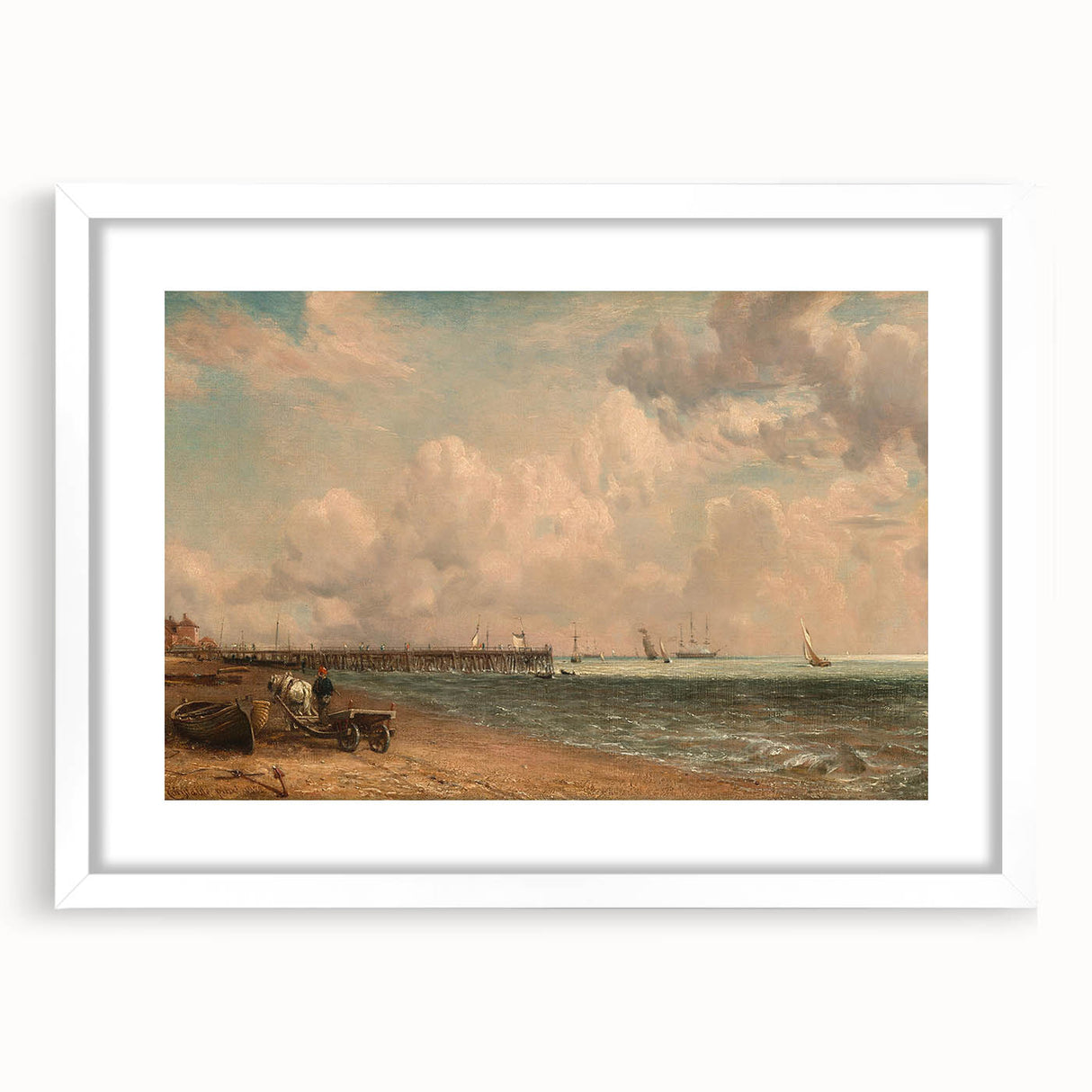 Romantic Era Art: "Yarmouth Jetty" (1822) by John Constable