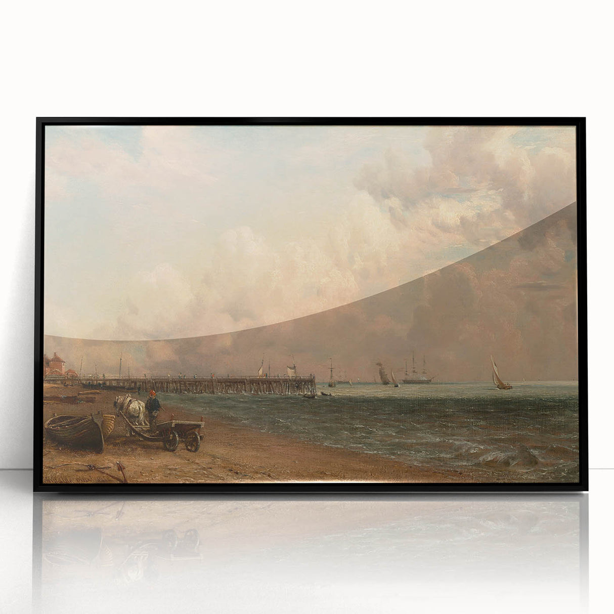 Romantic Era Art: "Yarmouth Jetty" (1822) by John Constable