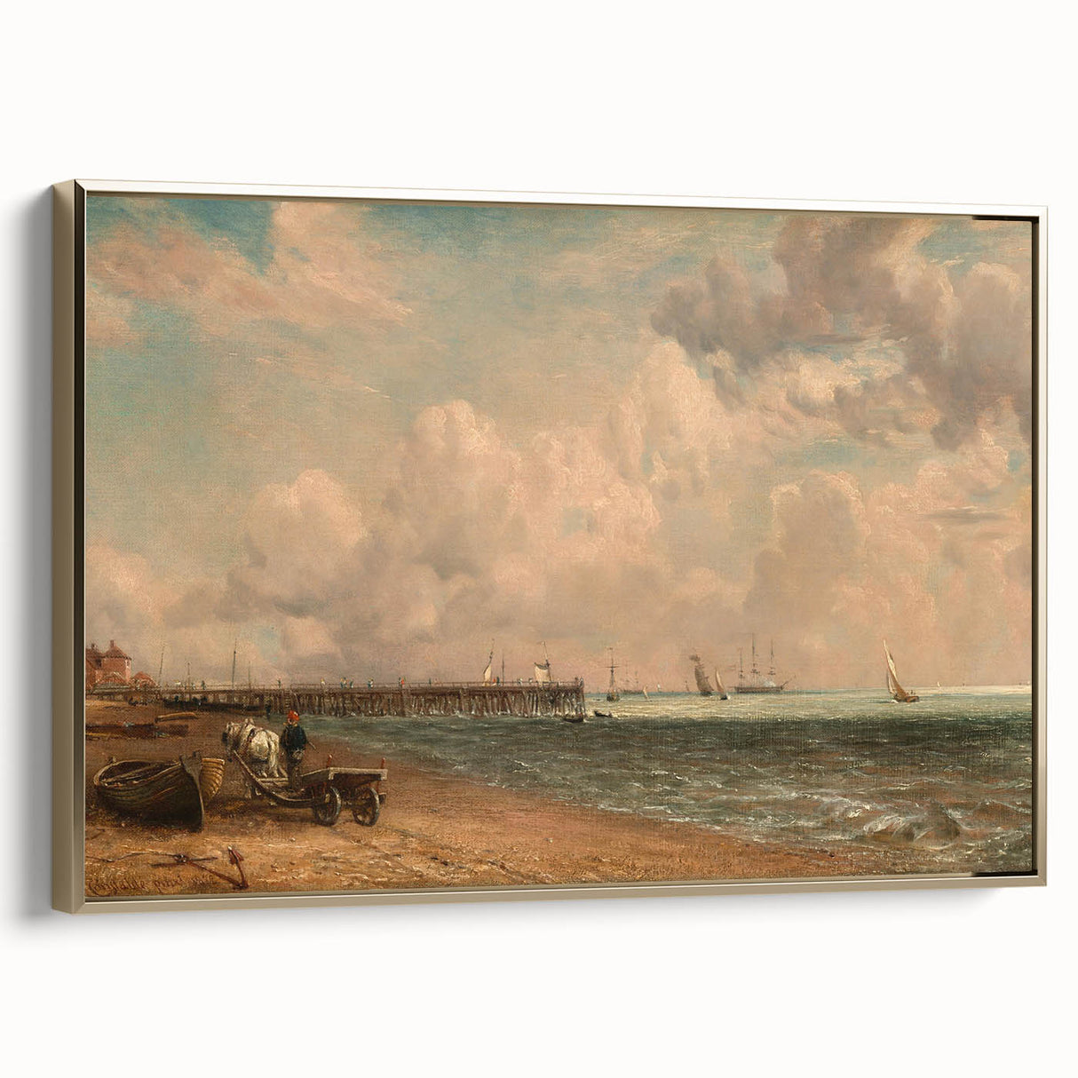 Romantic Era Art: "Yarmouth Jetty" (1822) by John Constable