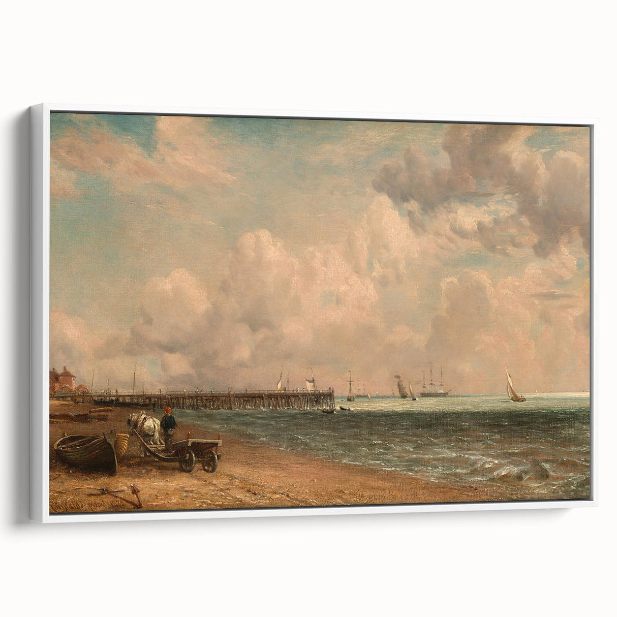 Romantic Era Art: "Yarmouth Jetty" (1822) by John Constable