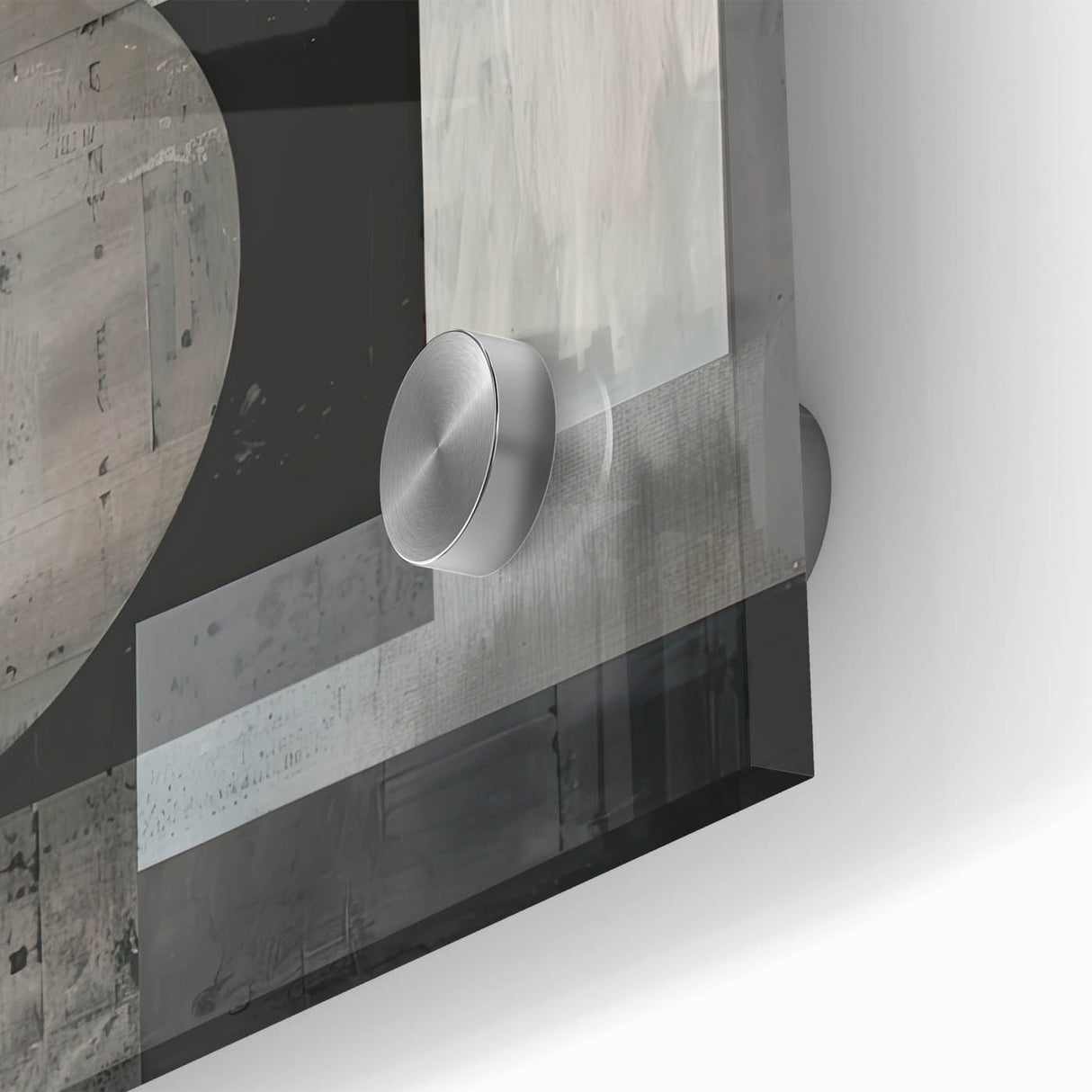 Acrylic Dining Room Artwork – Geometric Monochrome Print