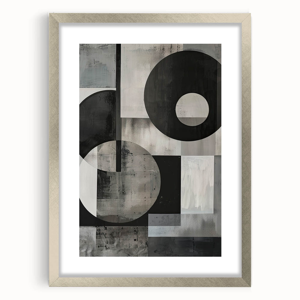 Acrylic Dining Room Artwork – Geometric Monochrome Print