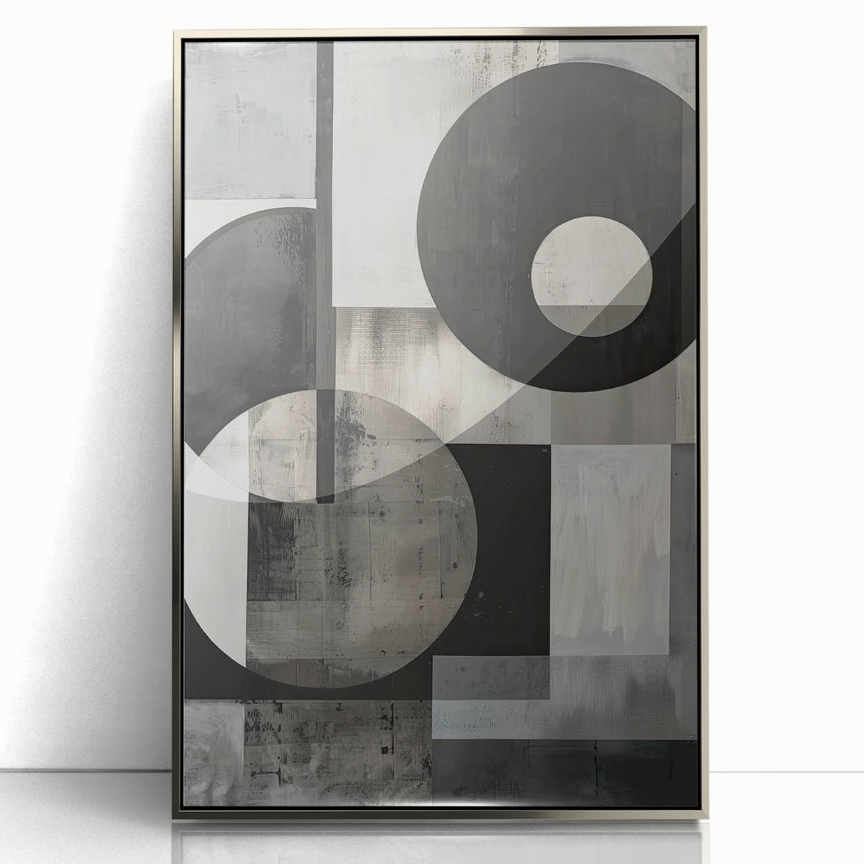 Acrylic Dining Room Artwork – Geometric Monochrome Print
