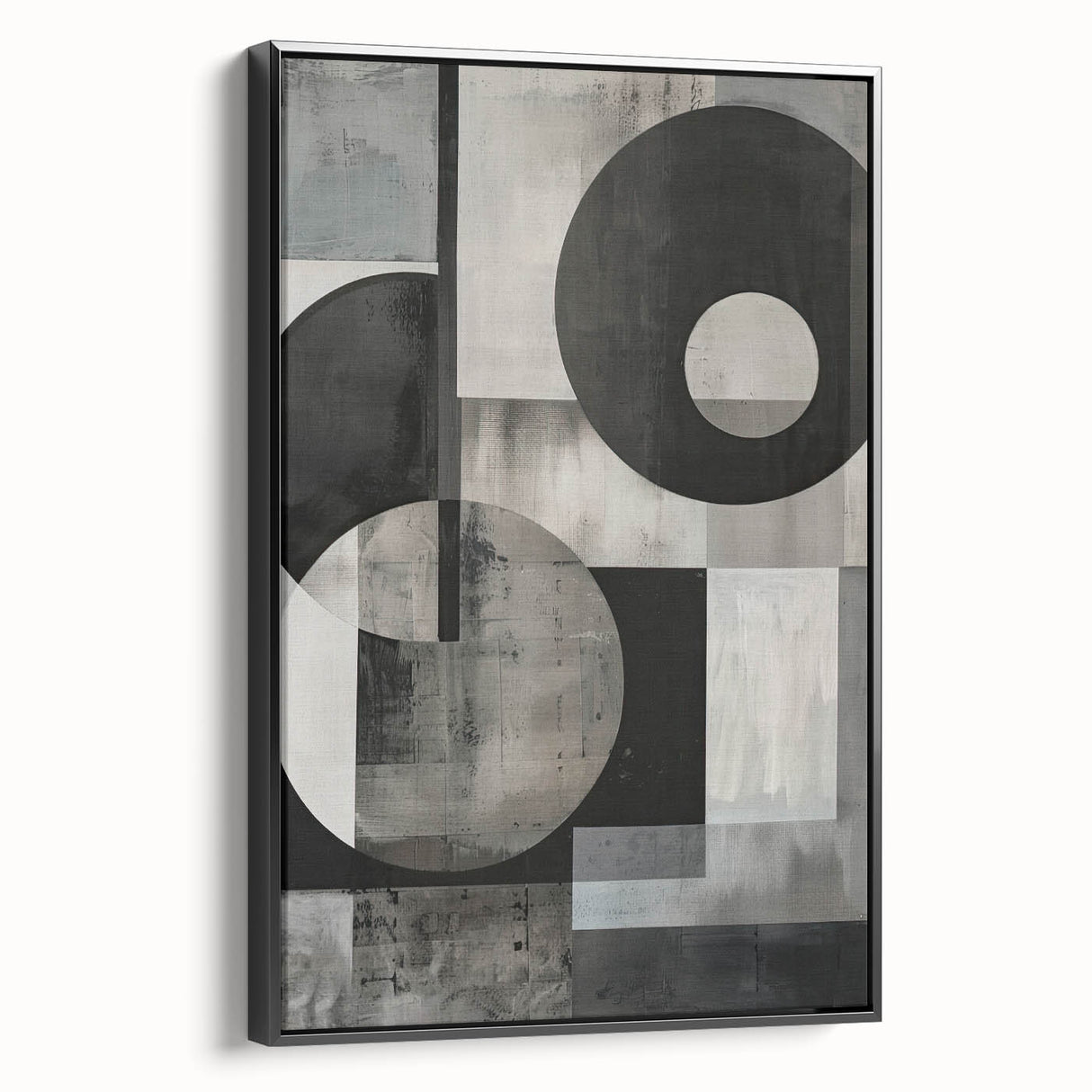 Acrylic Dining Room Artwork – Geometric Monochrome Print