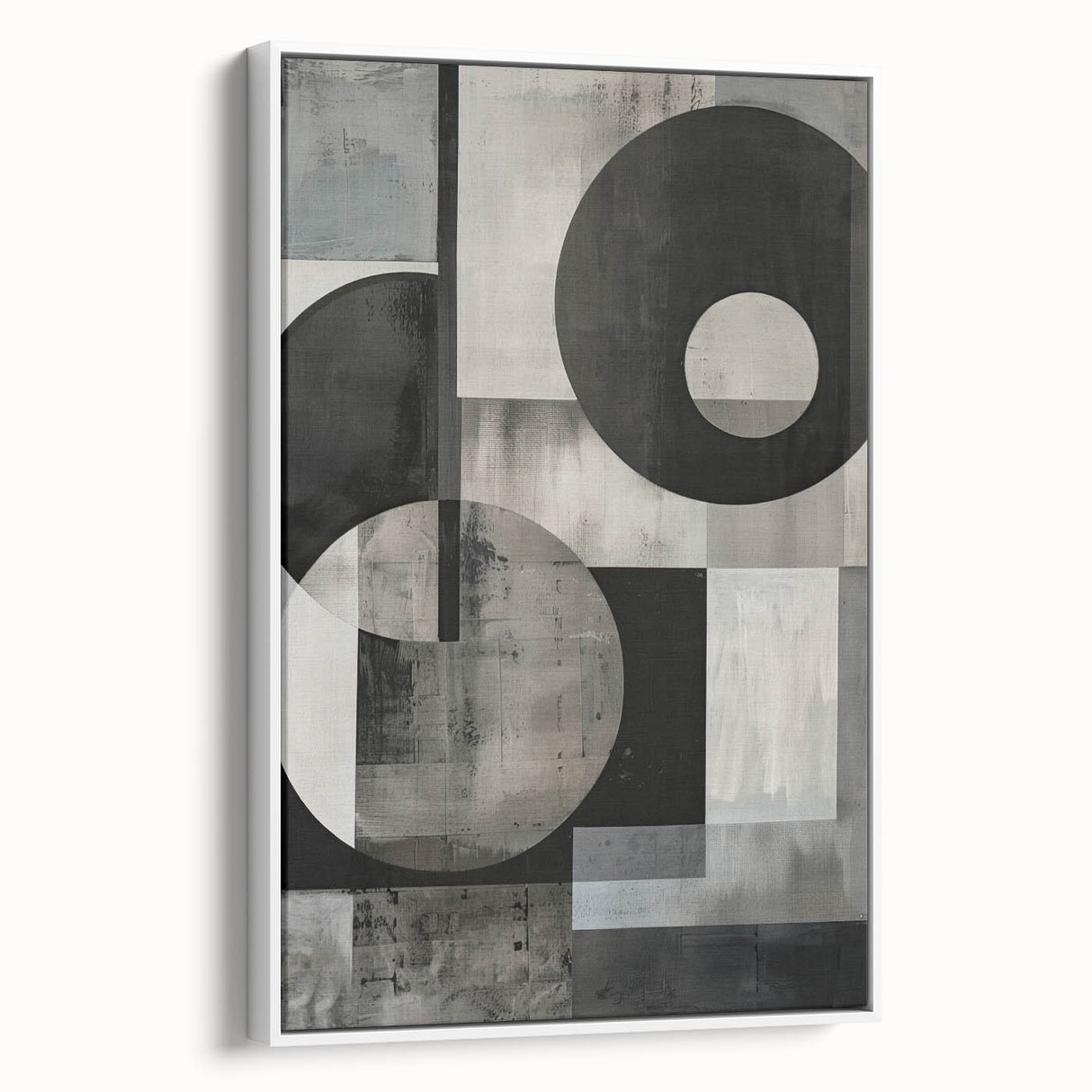 Acrylic Dining Room Artwork – Geometric Monochrome Print