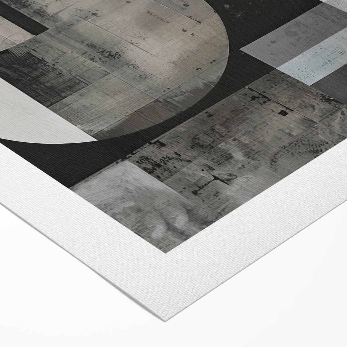 Acrylic Dining Room Artwork – Geometric Monochrome Print