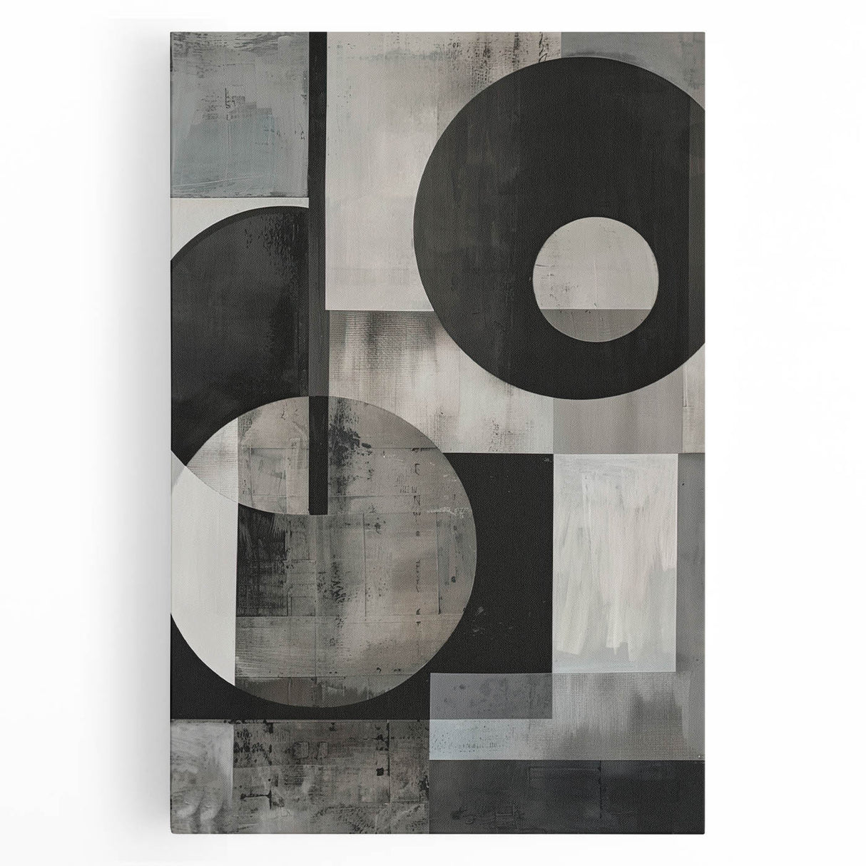 Acrylic Dining Room Artwork – Geometric Monochrome Print
