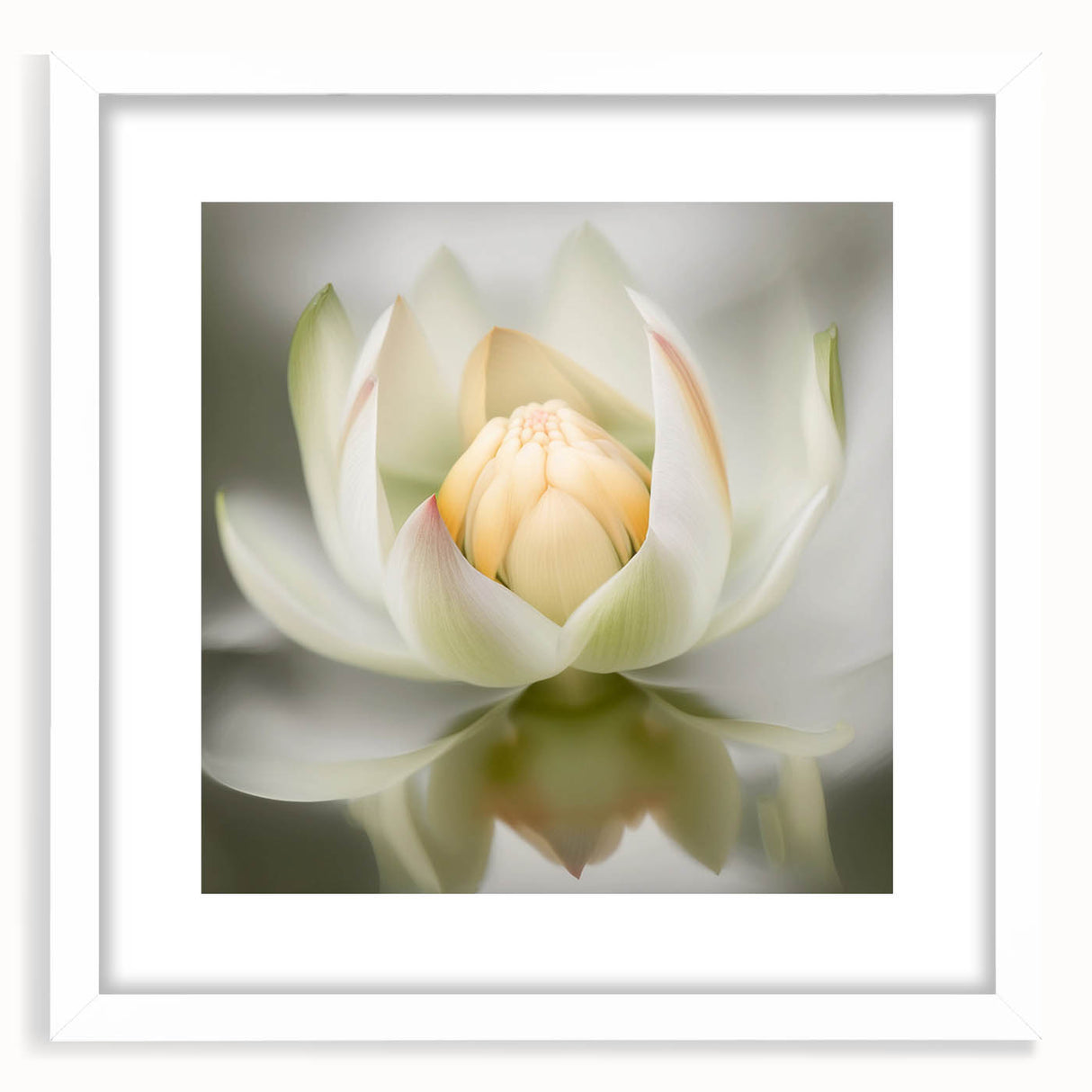 Abstract floral wall art framed in white with a matte finish, showcasing vibrant colors and intricate designs, perfect for enhancing any modern decor.