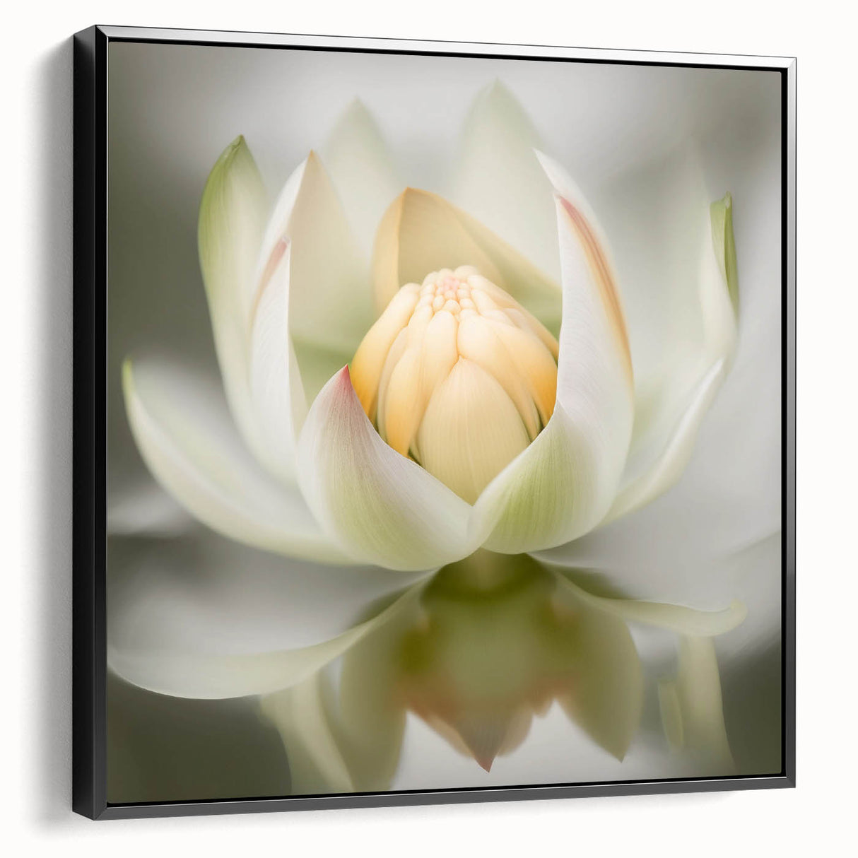 Framed abstract floral wall art featuring vibrant colors and intricate designs, displayed in a sleek black frame, ideal for modern home decor. Perfect for adding a touch of elegance to any living space.