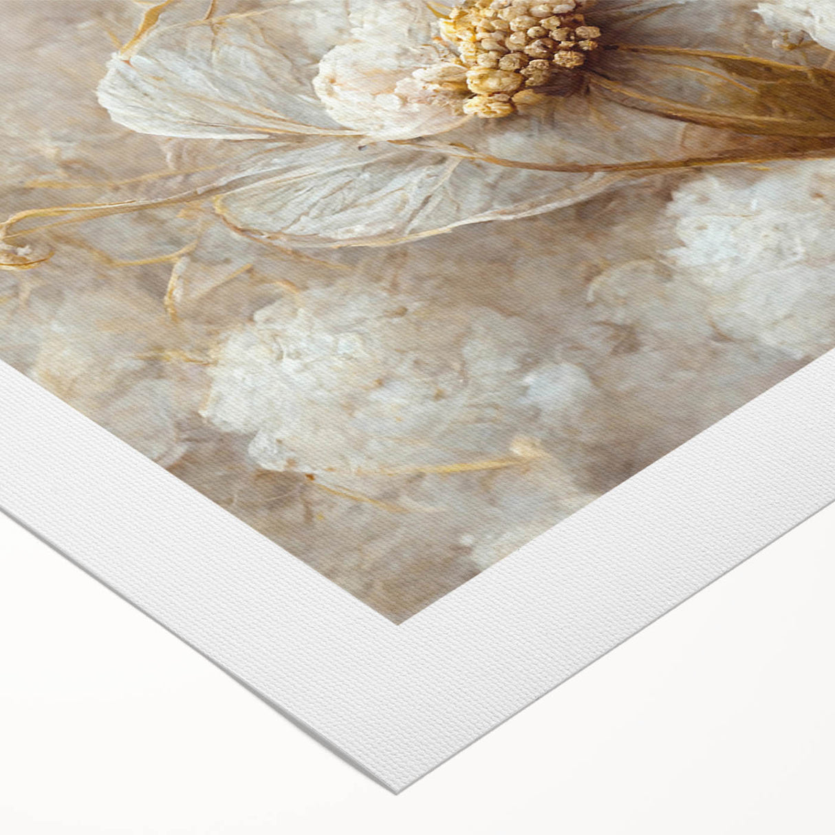 Abstract floral wall art on rolled canvas showcasing vibrant colors and intricate patterns, ideal for home decor or artistic display, presented in a protective tube.