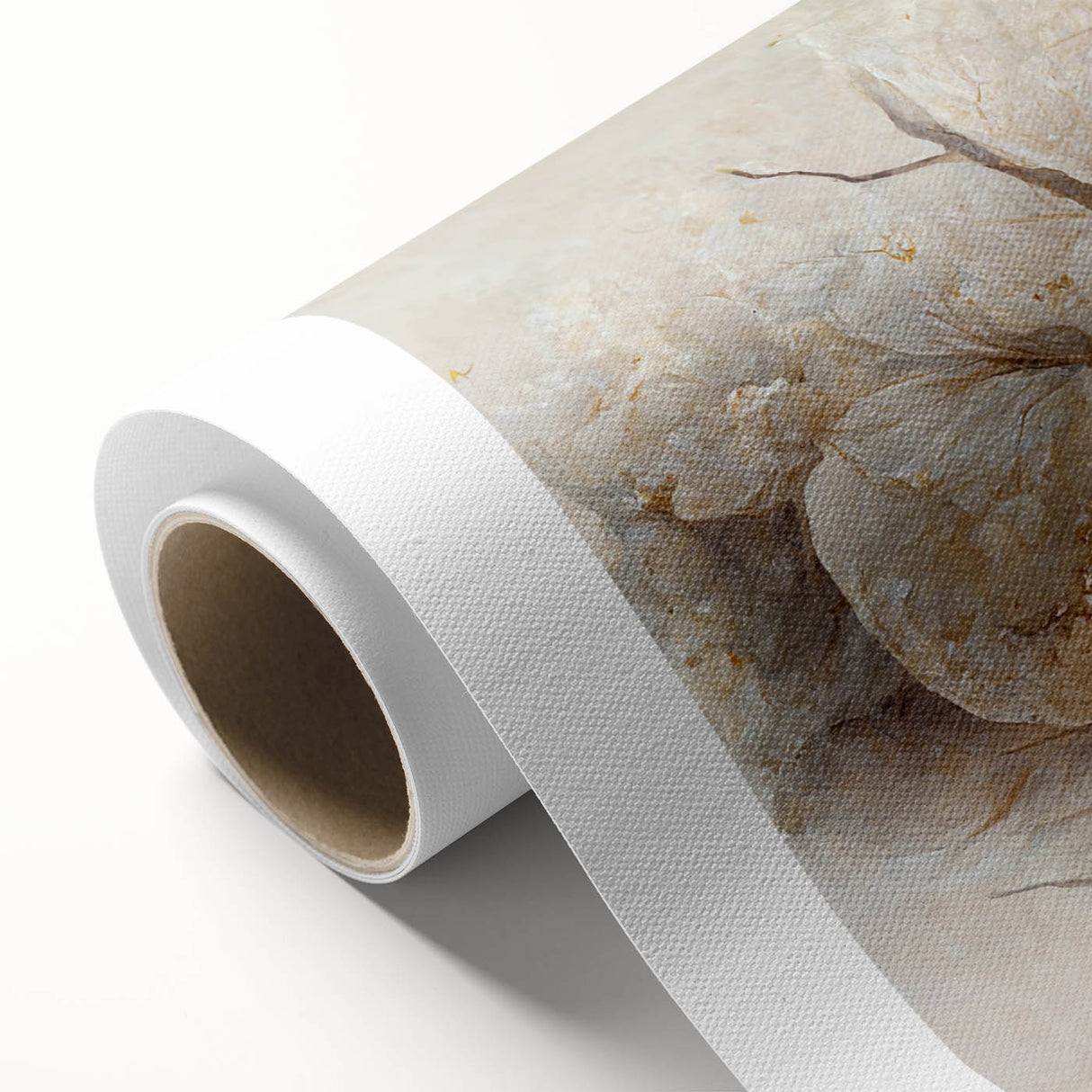 Abstract floral wall art on rolled canvas, showcasing vibrant colors and intricate designs, ideal for modern home decor or art enthusiasts. Packaged securely for shipping.