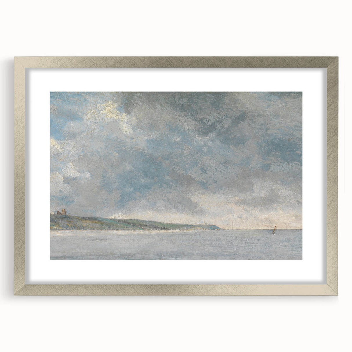 Romanticism Art Coastal Scene with Cliffs - Historical Romantic Canvas