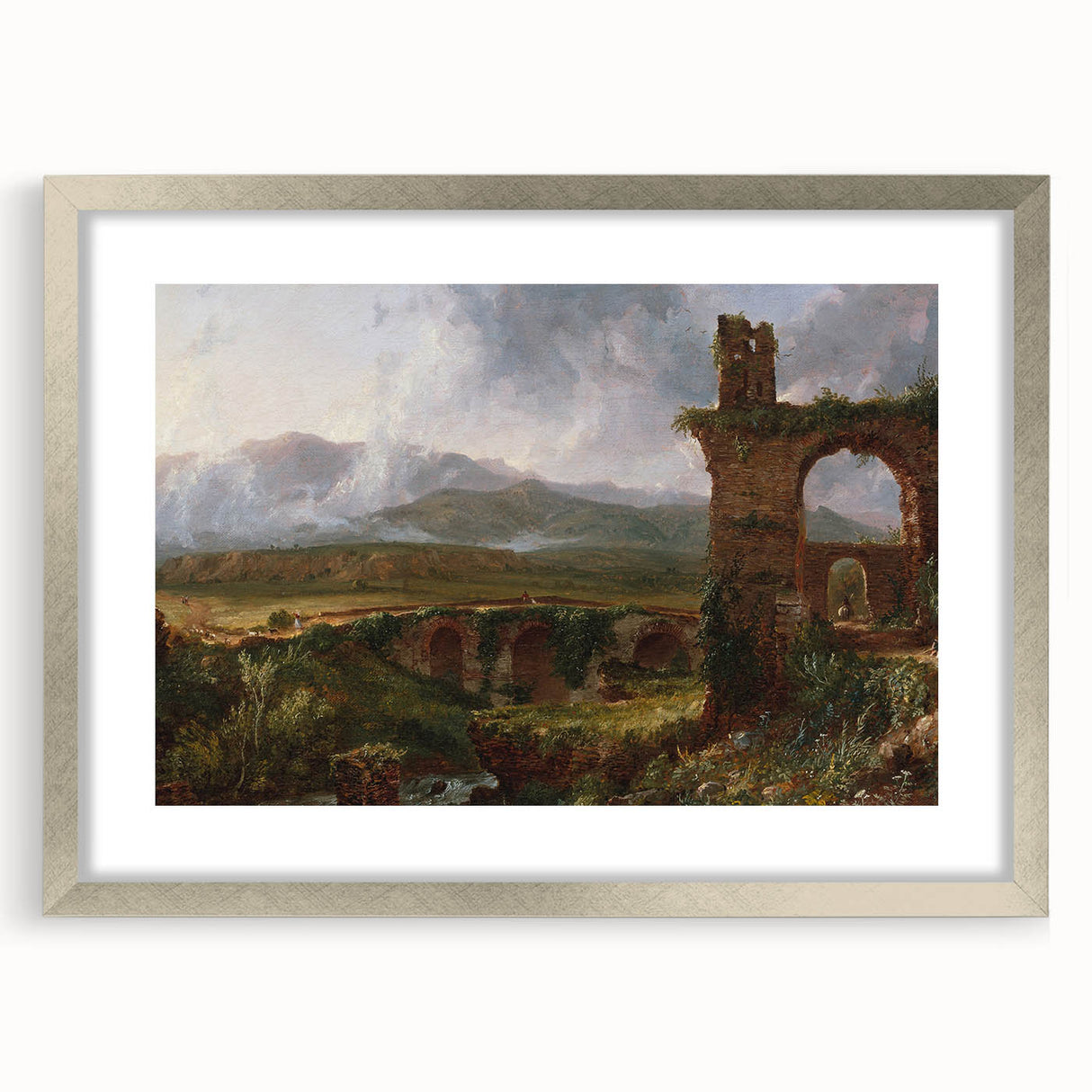 Romanticism Art - A View Near Tivoli Morning - Classic Romantic Canvas