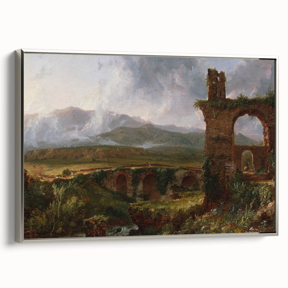 Romanticism Art - A View Near Tivoli Morning - Classic Romantic Canvas