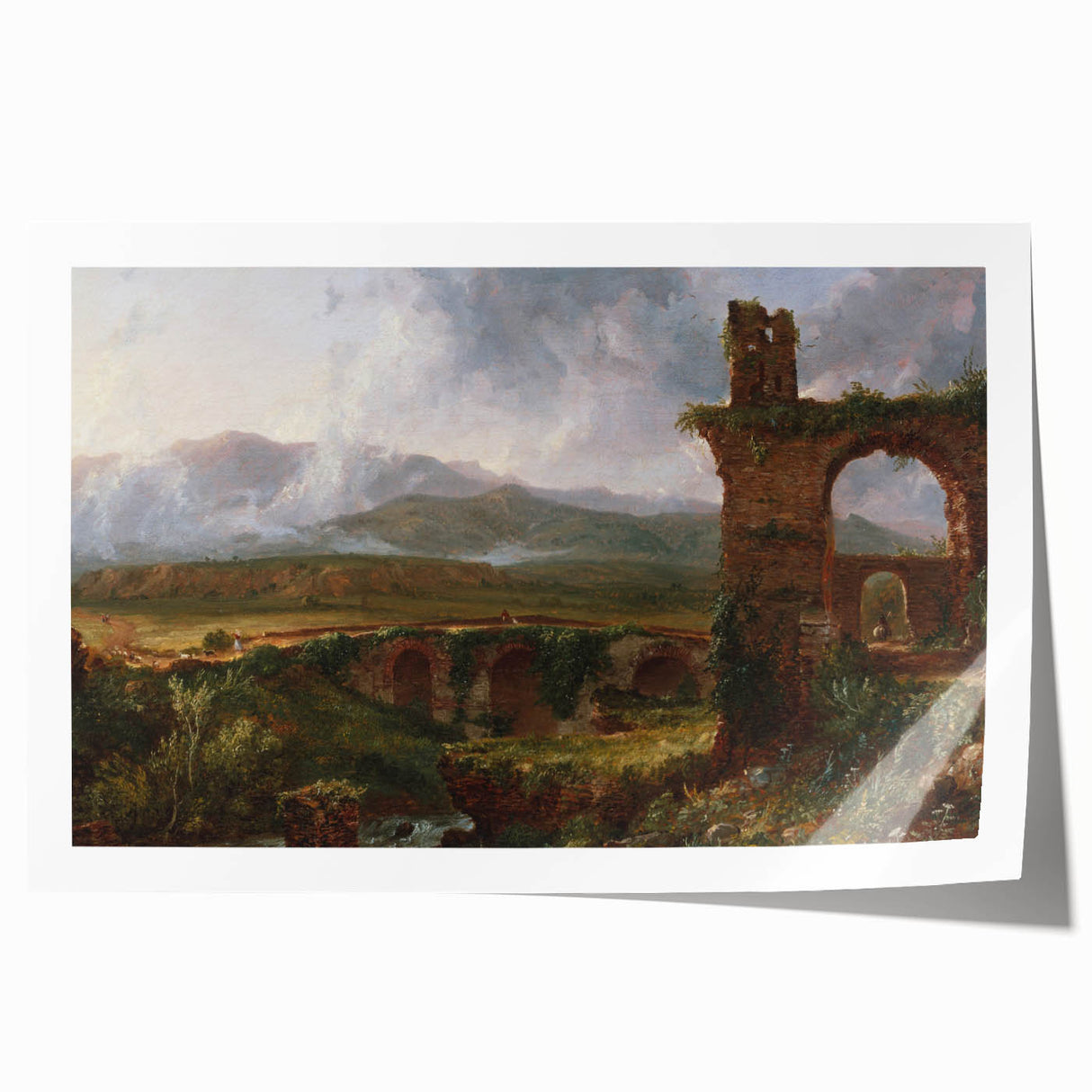 Romanticism Art - A View Near Tivoli Morning - Classic Romantic Canvas