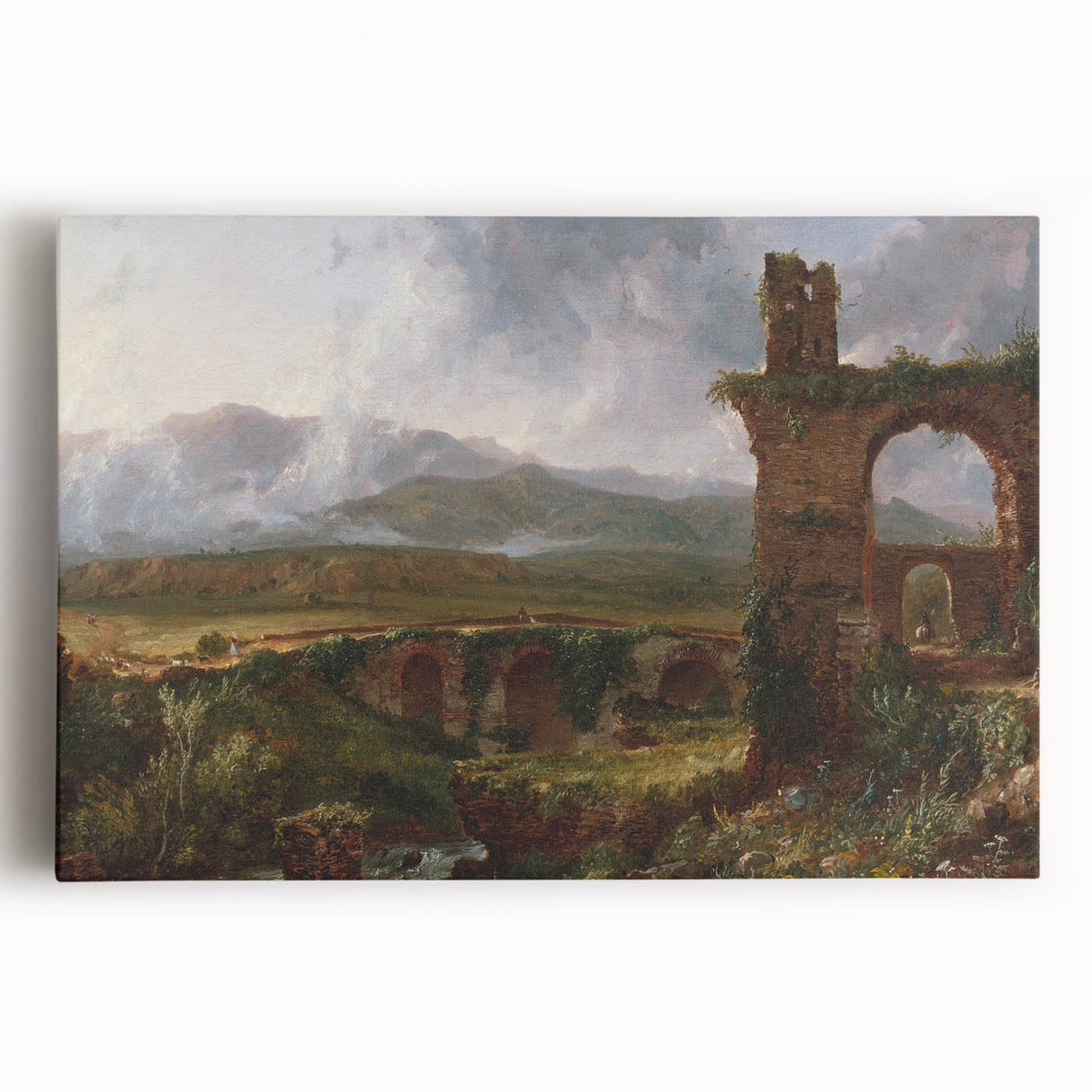 Romanticism Art - A View Near Tivoli Morning - Classic Romantic Canvas