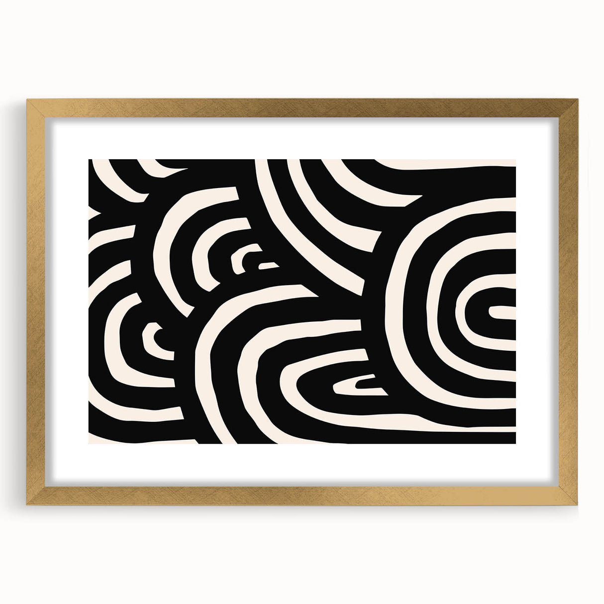 Modern Dining Room Art – Black & White Abstract Canvas Print