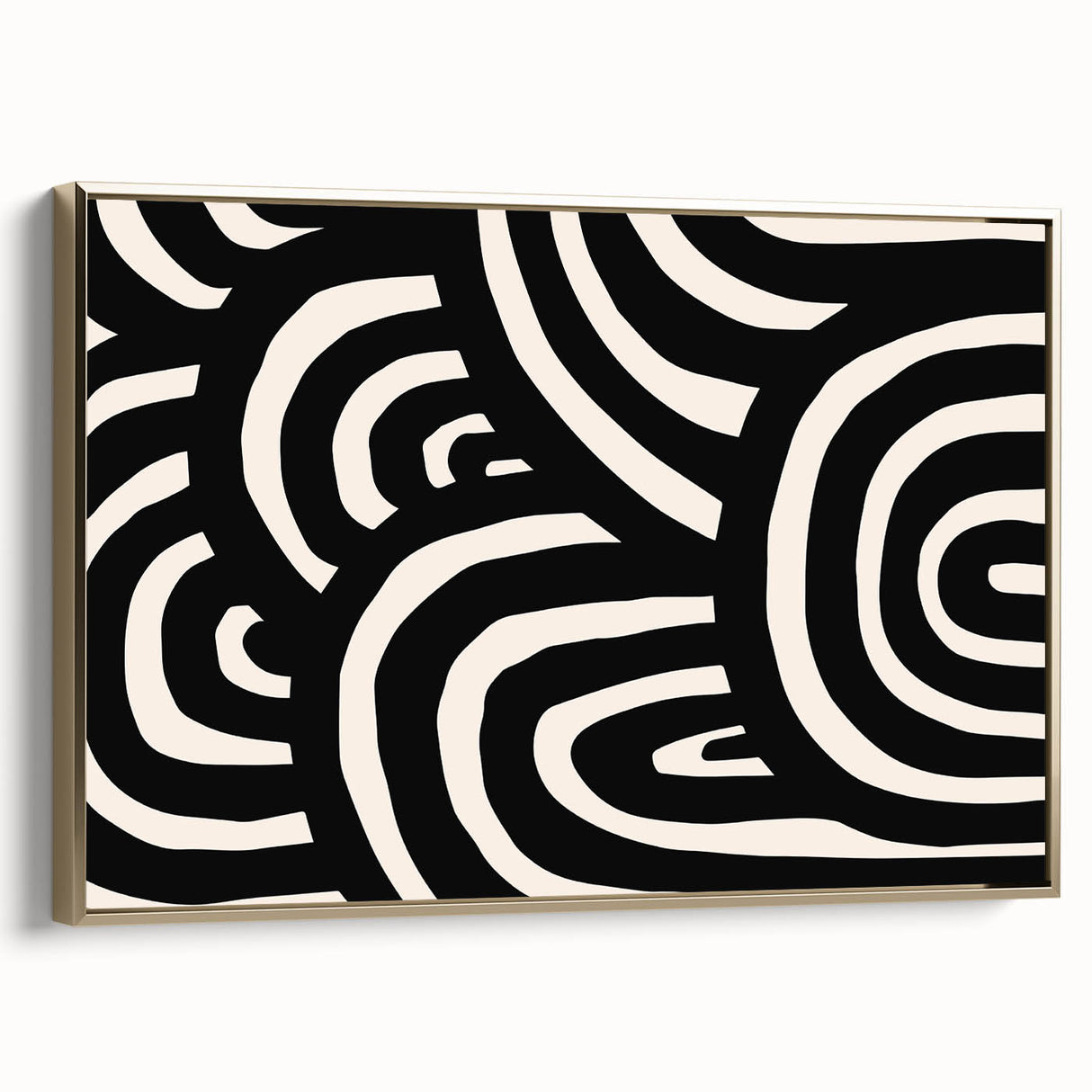 Modern Dining Room Art – Black & White Abstract Canvas Print