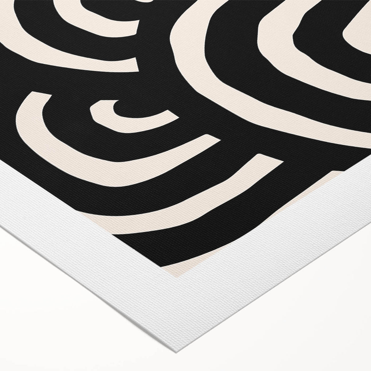 Modern Dining Room Art – Black & White Abstract Canvas Print