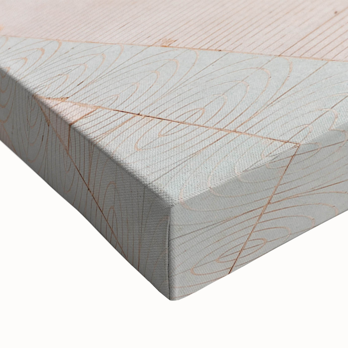 Black and white landscape art painting of Moroccan scenery on stretched canvas, ideal for bedroom wall decor.