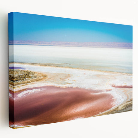 Large canvas art depicting a Tunisian landscape in warm earth tones, suitable for kitchen wall decor.