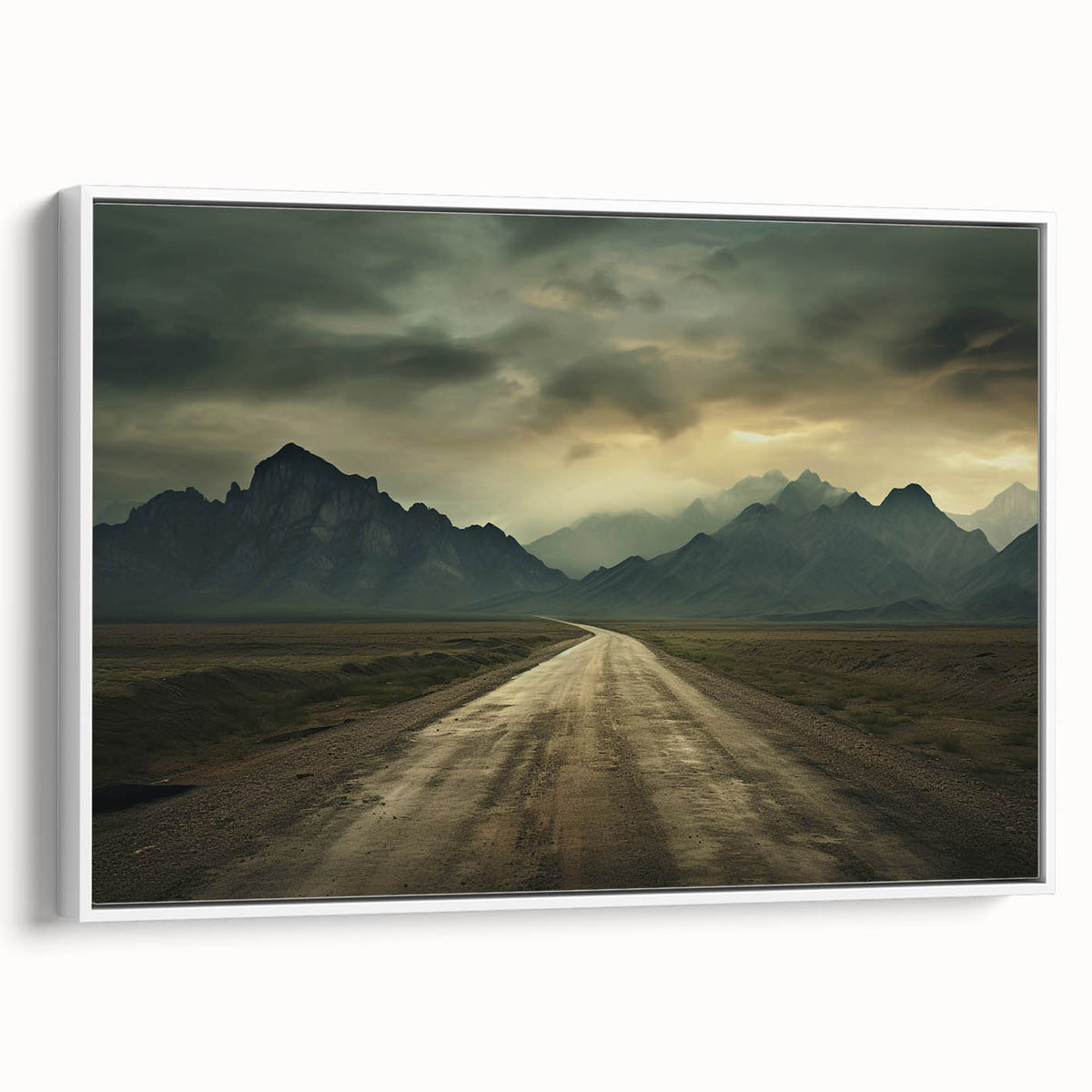 Vintage poster art of a scenic Azerbaijani landscape on a framed canvas, featuring vibrant colors.