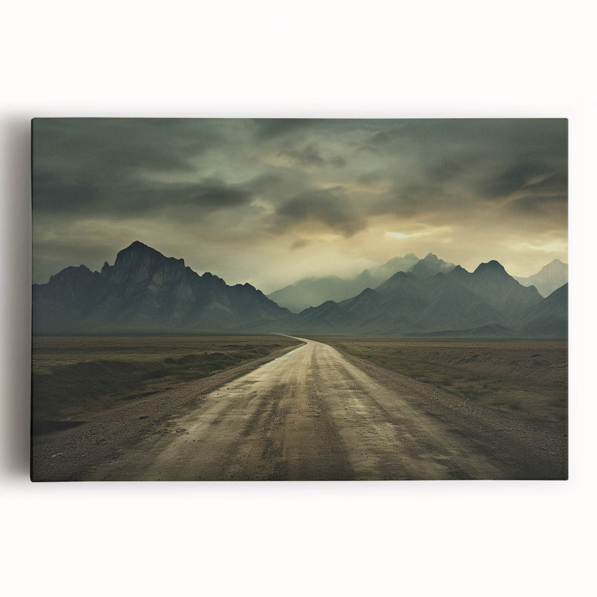 Black and white photograph on stretched canvas of an Asian landscape, ideal for kitchen wall art.