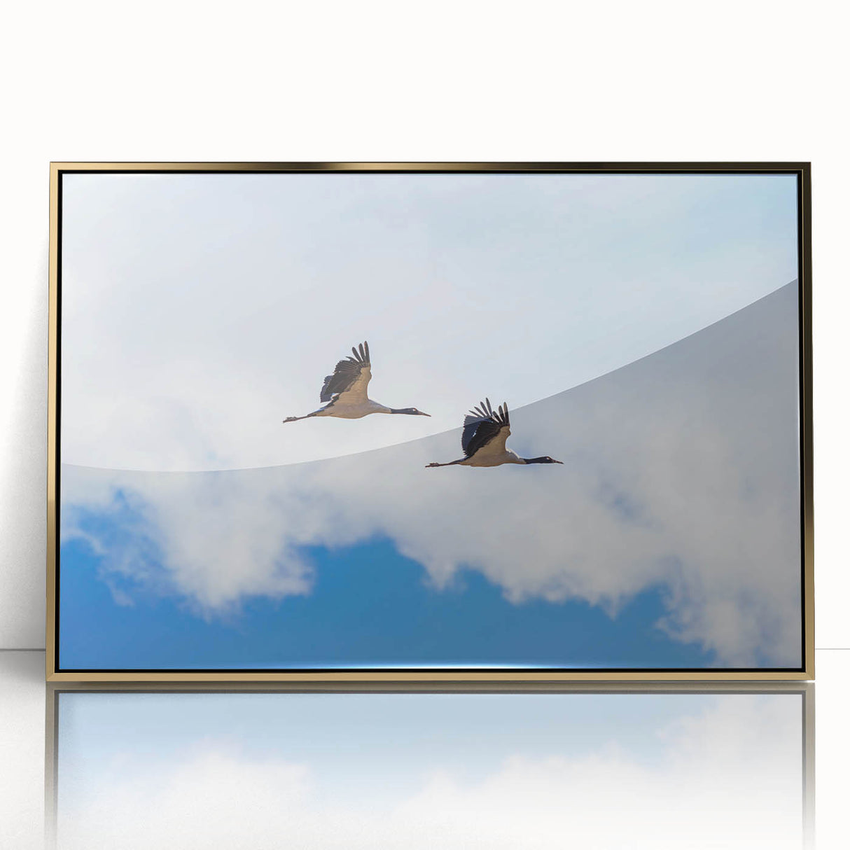 Large art print of a Bhutanese landscape in gold and green tones, framed acrylic, ideal for modern art wall decor.