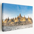 Lush Indonesian landscape on stretched canvas, featuring vibrant green tones, ideal for kitchen wall art.