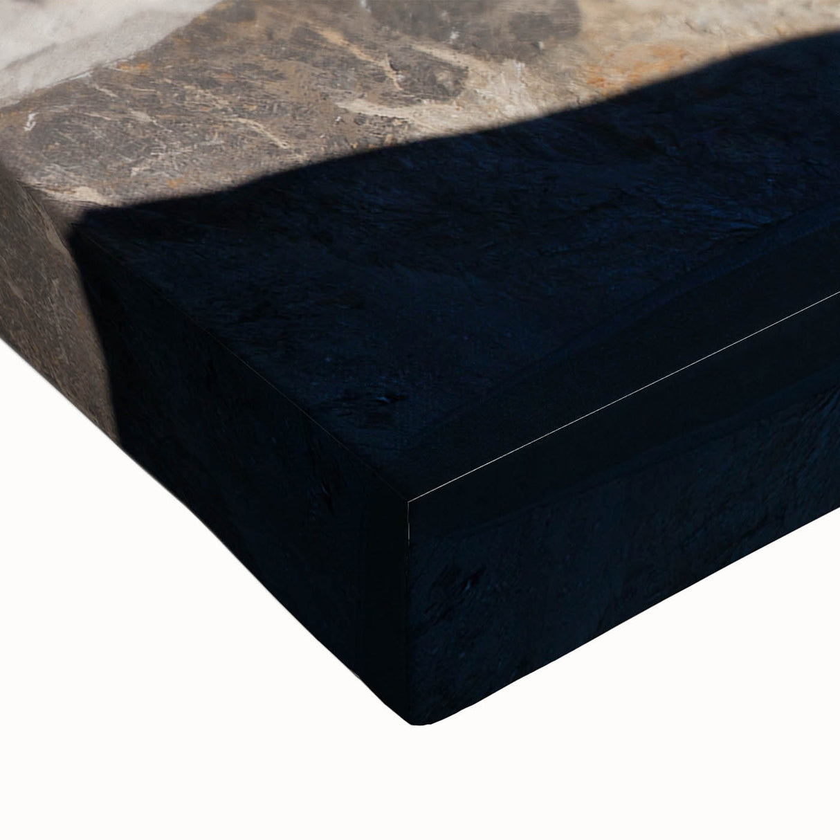 Black and white landscape art painting of Nepalese mountains on large stretched canvas, ideal for bedroom wall decor.