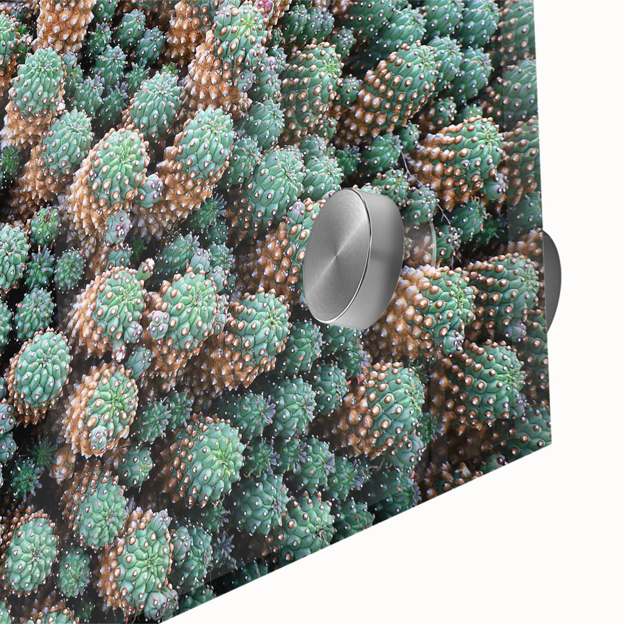 Large abstract wall art depicting a European scenery on acrylic glass, ideal for dining room decor.