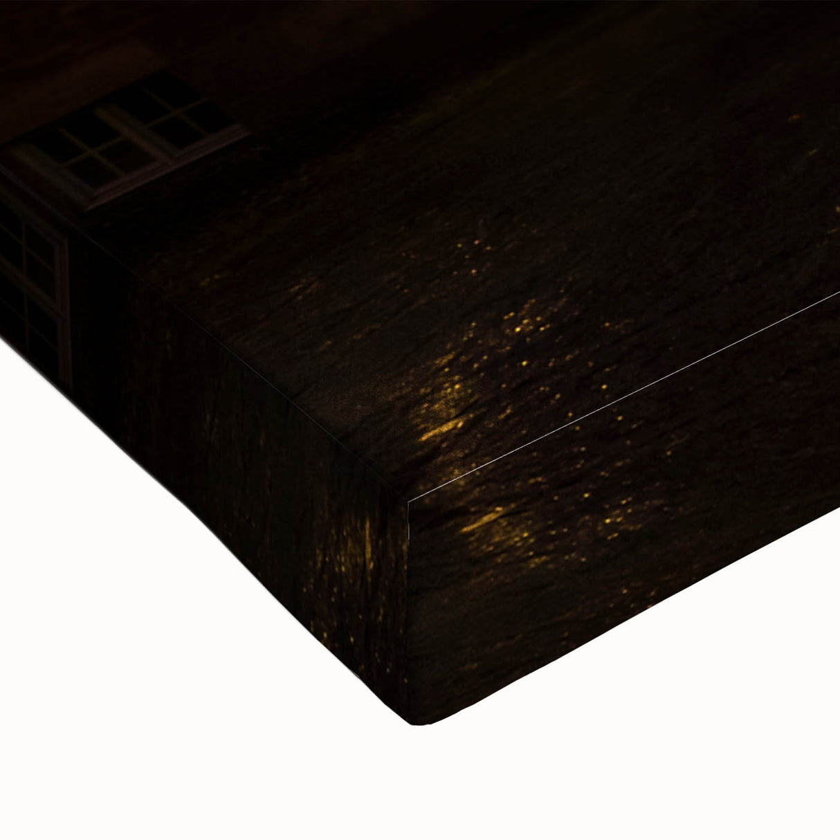 Large art of a black and white Stockholm landscape on stretched canvas, ideal for bedroom wall decor.