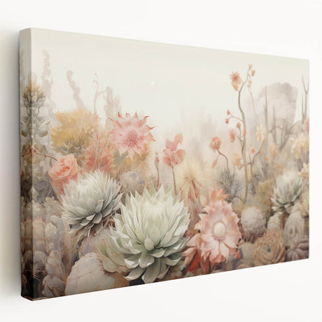 Abstract floral wall art on stretched canvas, showcasing vibrant colors and intricate designs. Perfect for modern home decor, enhancing any living space.