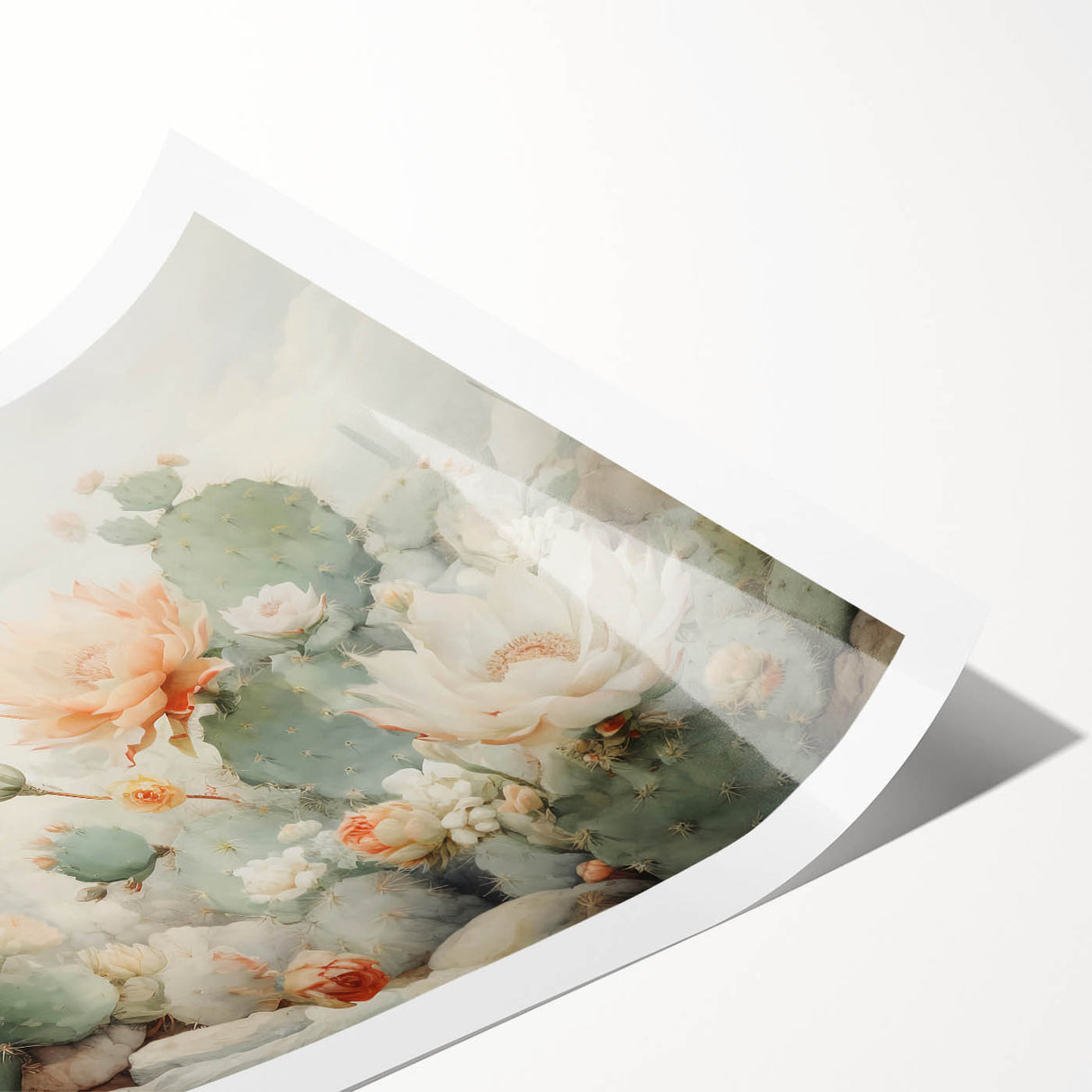 Abstract floral wall art print showcasing vibrant colors and intricate designs, rolled and packaged in a protective cardboard tube for easy display.