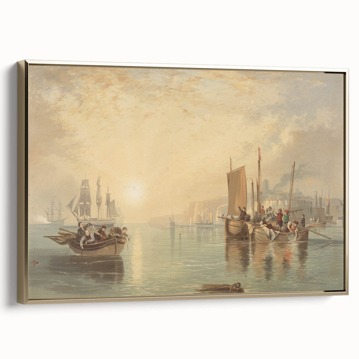 Romanticism Art - Sunrise at Margate - Classic Coastal Romantic Print