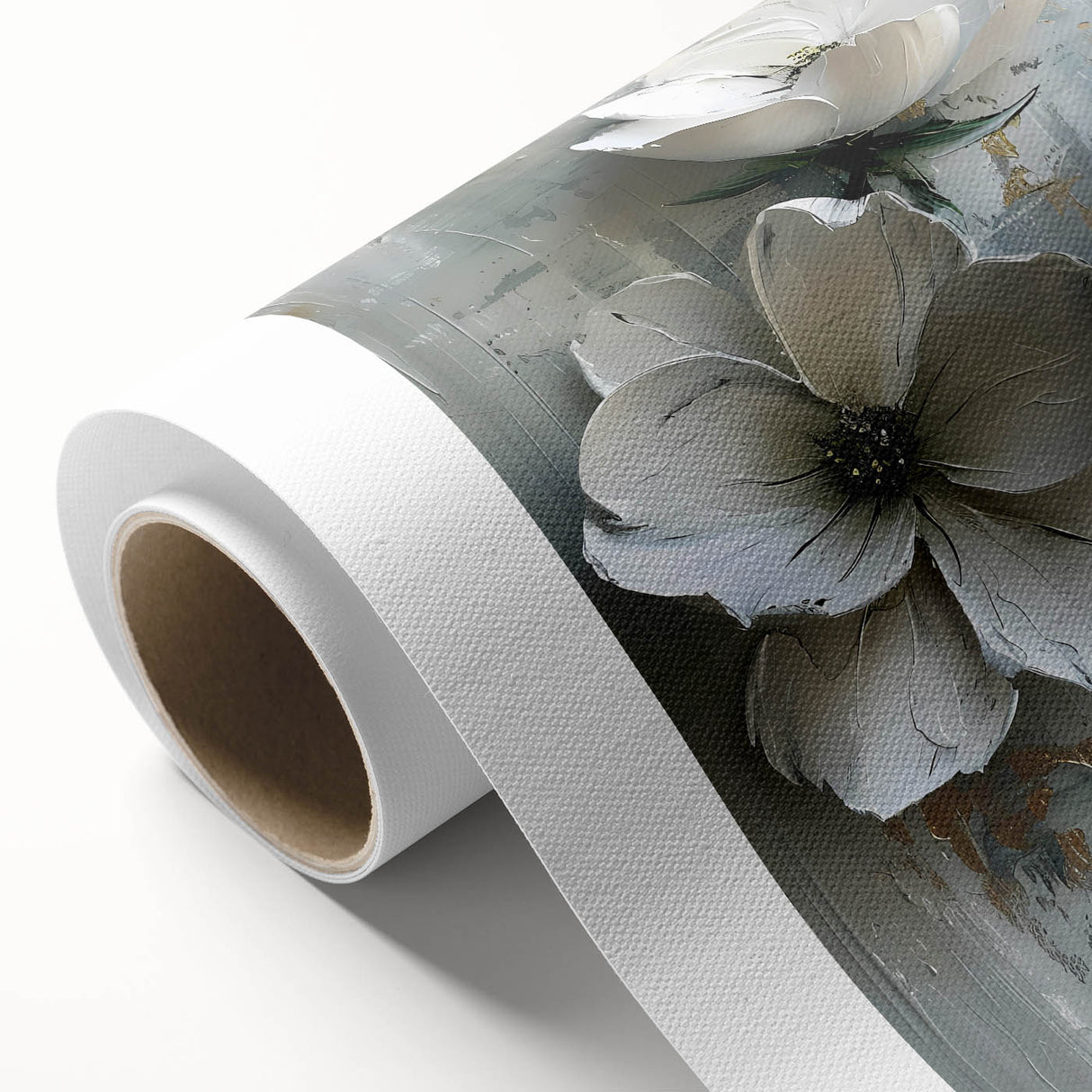 Colorful abstract floral wall art on rolled canvas, showcasing vibrant hues and intricate designs, ideal for modern home decor. Perfect for enhancing any living space with artistic flair.