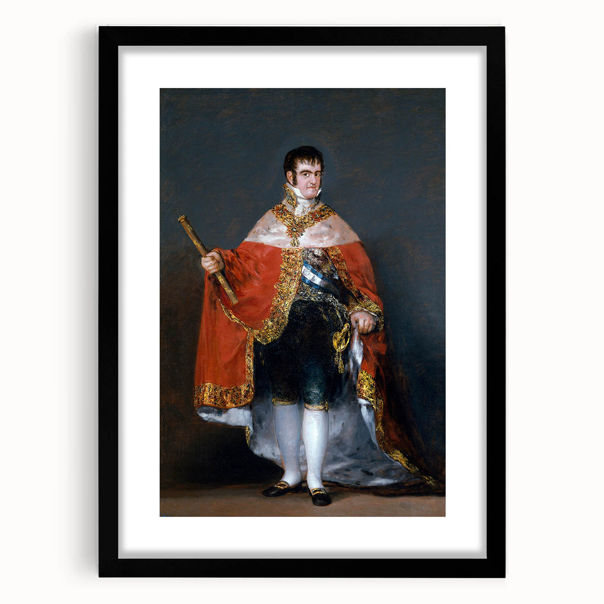 Romanticism Art - Portrait of Ferdinand VII - Classic Royal Print