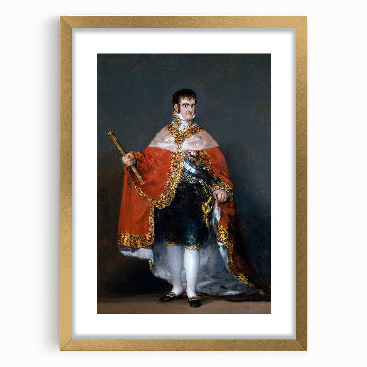 Romanticism Art - Portrait of Ferdinand VII - Classic Royal Print