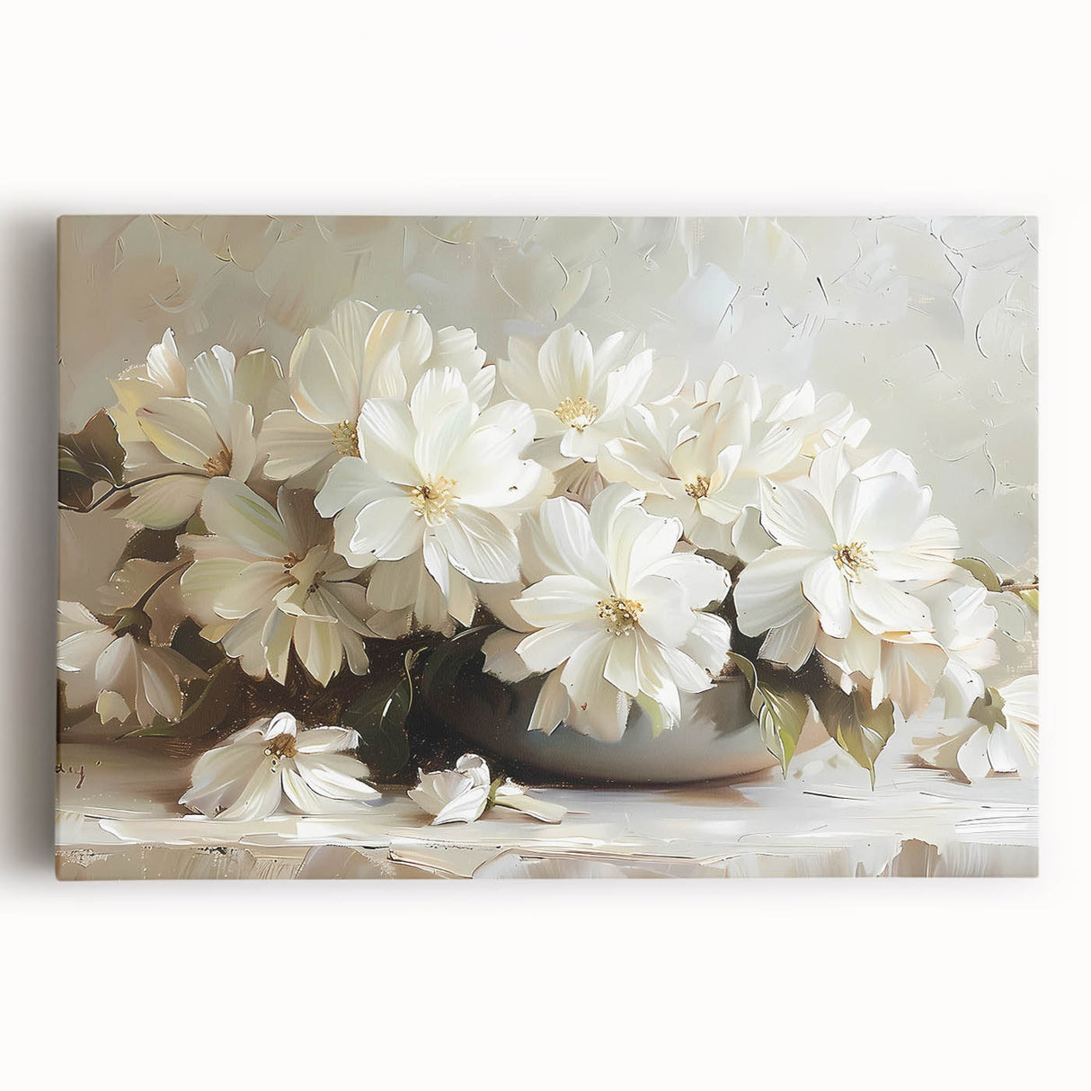 Abstract floral wall art on stretched canvas showcasing vibrant colors and intricate designs, perfect for modern home decor. Ideal for enhancing any living space.