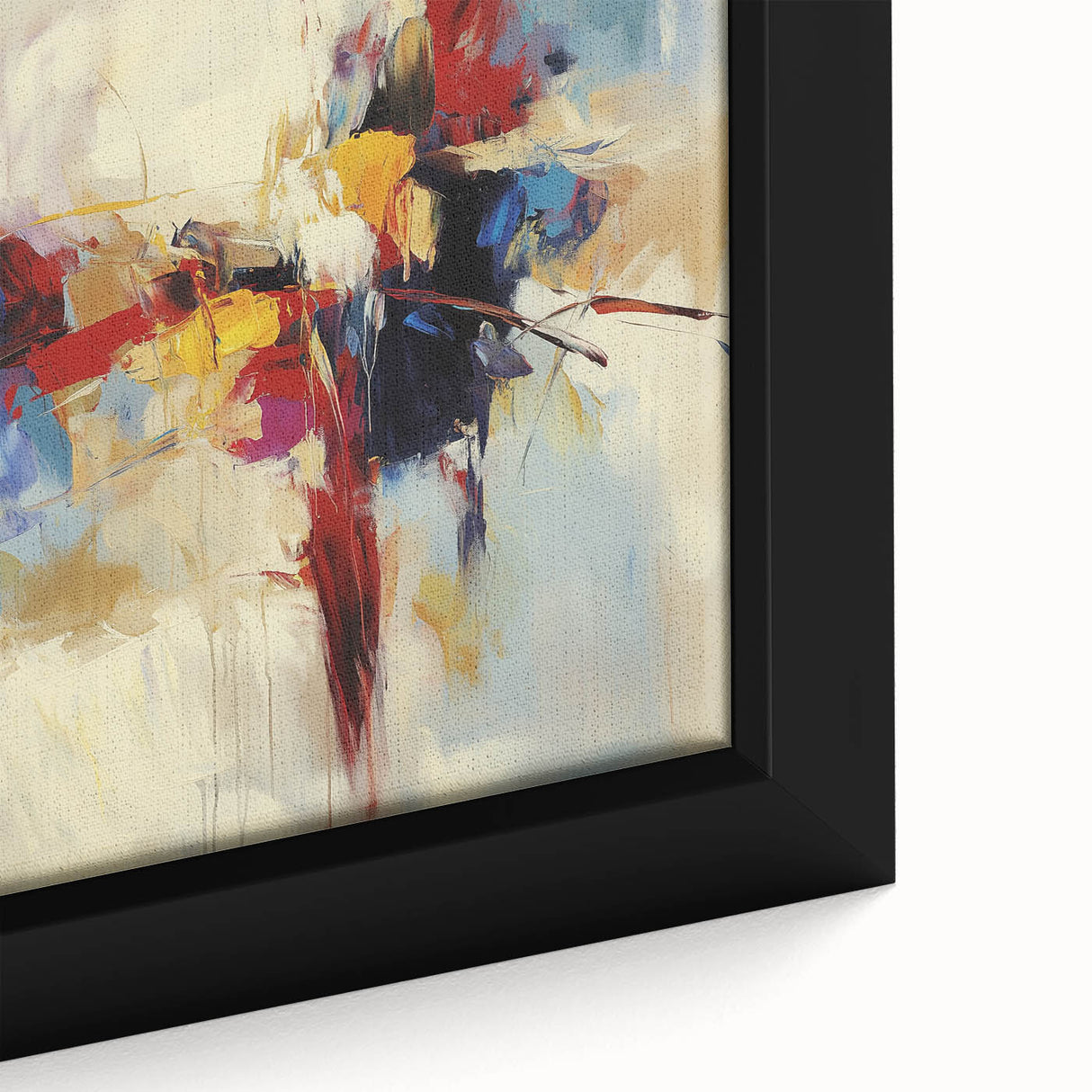 Abstract Art Prints – Bold Red, Blue, and Yellow Expression
