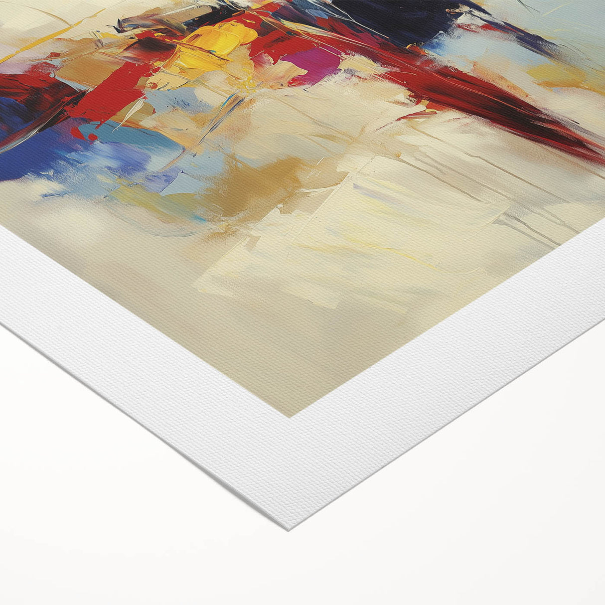 Abstract Art Prints – Bold Red, Blue, and Yellow Expression