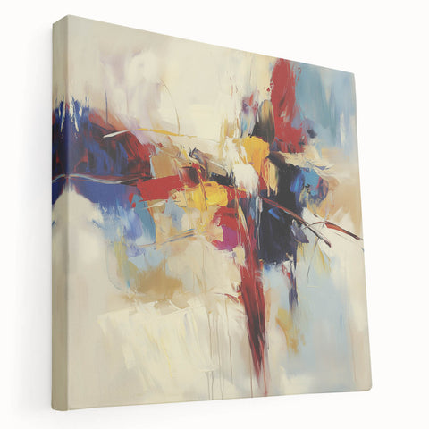 Abstract Art Prints – Bold Red, Blue, and Yellow Expression