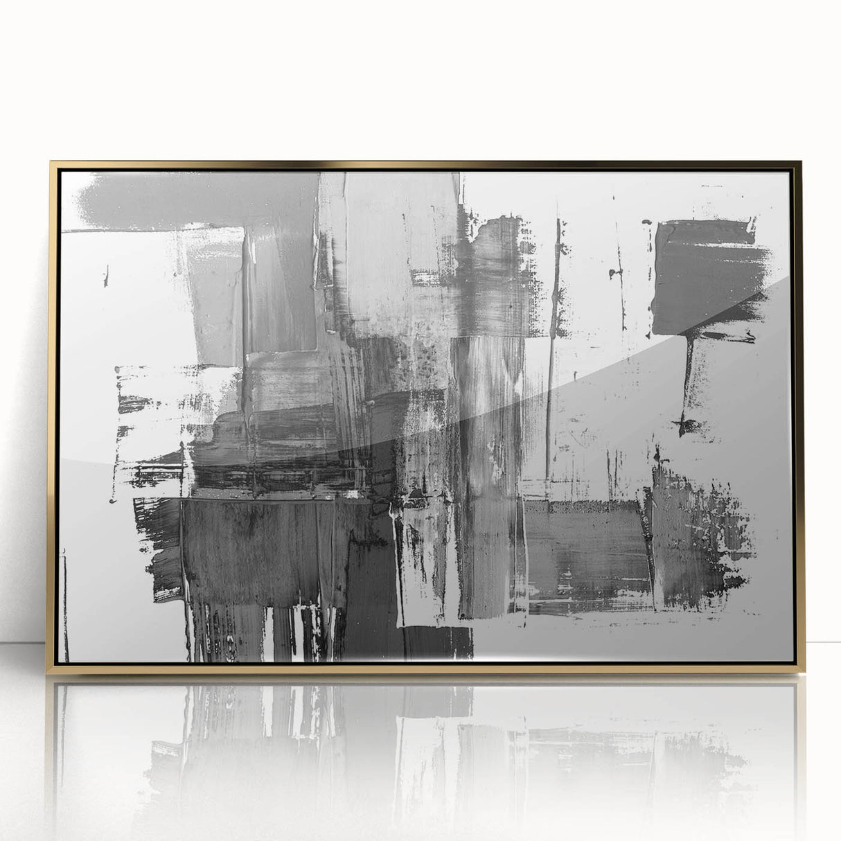 Black & White Abstract Bedroom Wall Art - Modern Canvas & Acrylic