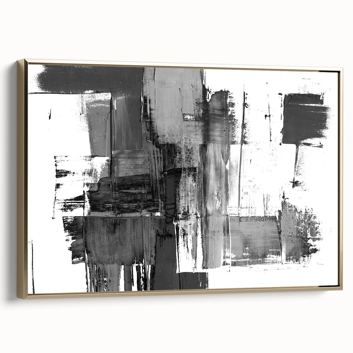 Black & White Abstract Bedroom Wall Art - Modern Canvas & Acrylic
