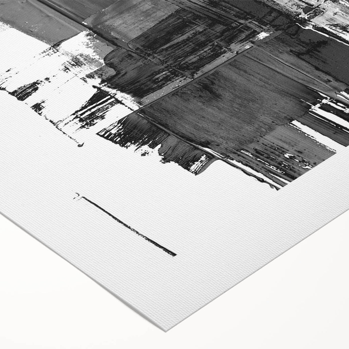 Black & White Abstract Bedroom Wall Art - Modern Canvas & Acrylic