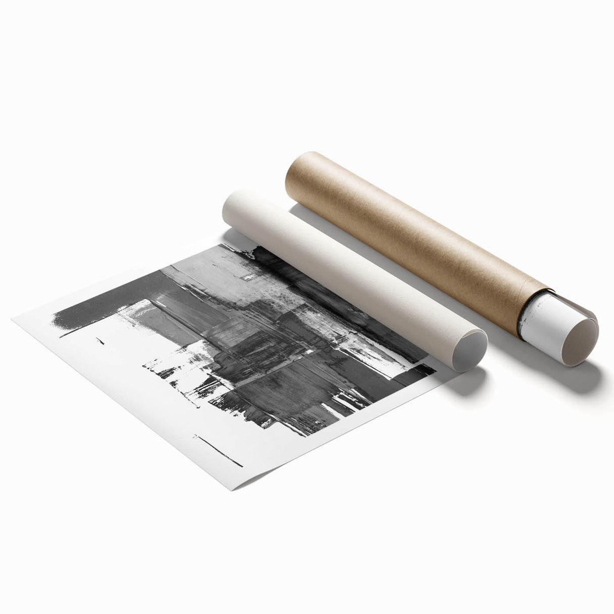 Black & White Abstract Bedroom Wall Art - Modern Canvas & Acrylic