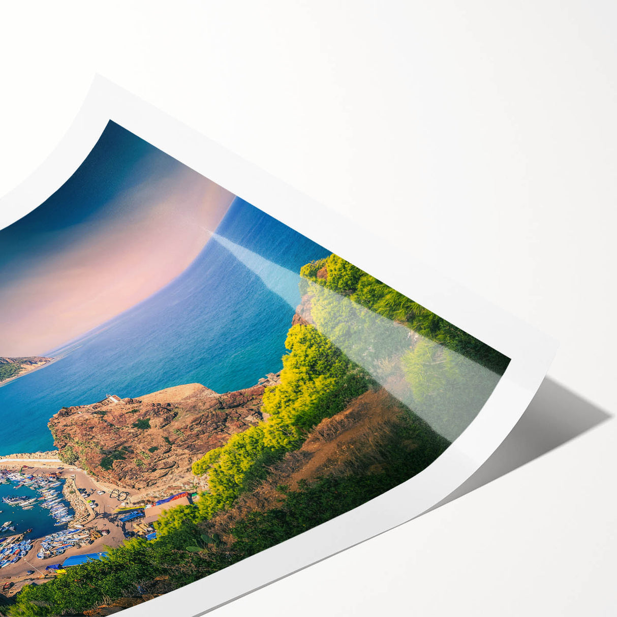 Extra large wall art featuring line art flowers in muted earth tones on rolled print, ideal for large living room decor.