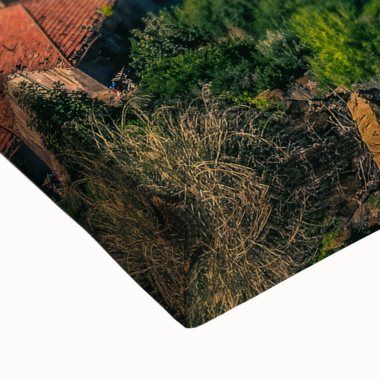 Large art of an Algerian landscape in black and white on stretched canvas, suitable for bedroom wall decor.